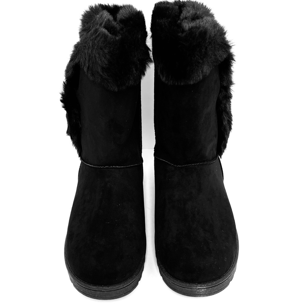 SO° Abigail Women's Black  Faux-Fur Winter Boots 7 - Picture 4 of 10